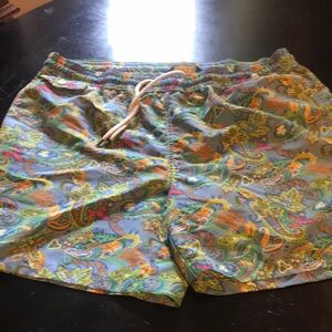 Colorful Paisley Mens Polo Ralph Lauren Swim Trunks